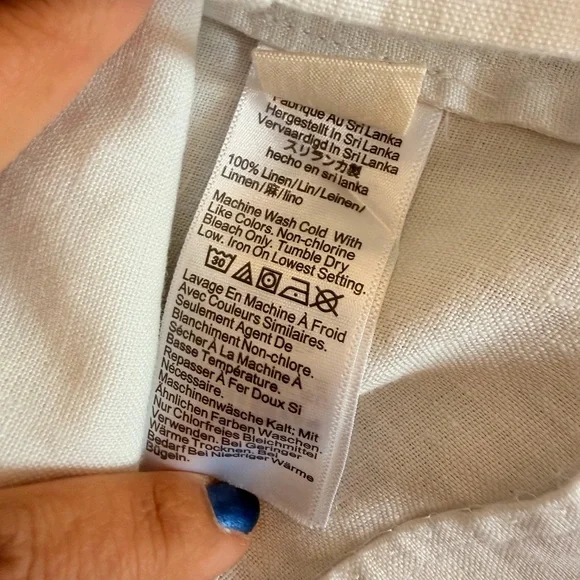 Madewell Women's Double-Breasted Crop Blazer in 100% Linen Salt Size 2 - Picture 10 of 10